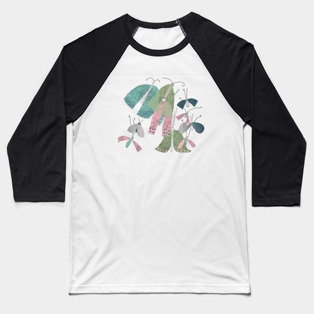 Butterflyss Baseball T-Shirt by ziaaarts